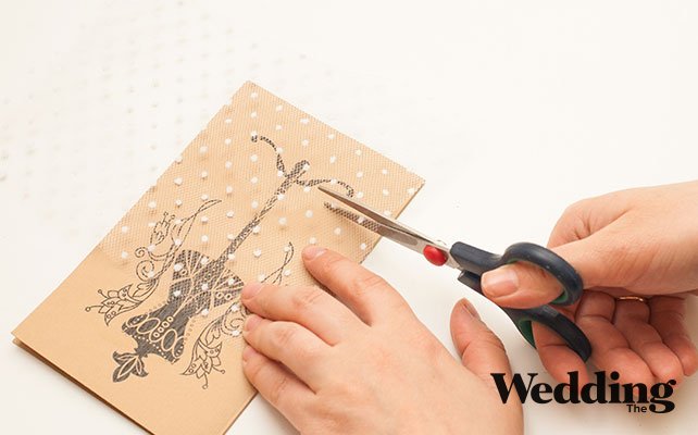 процесс изготовления открытки к 8 марта