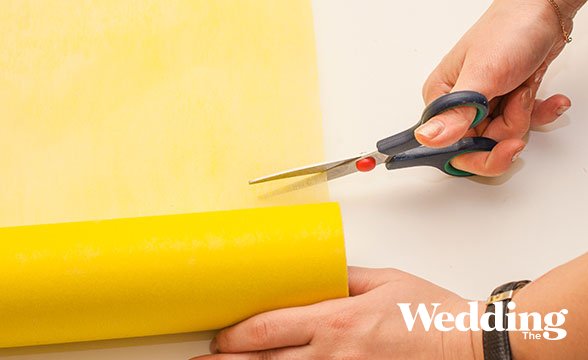 фотозона из бумажных гирлянд