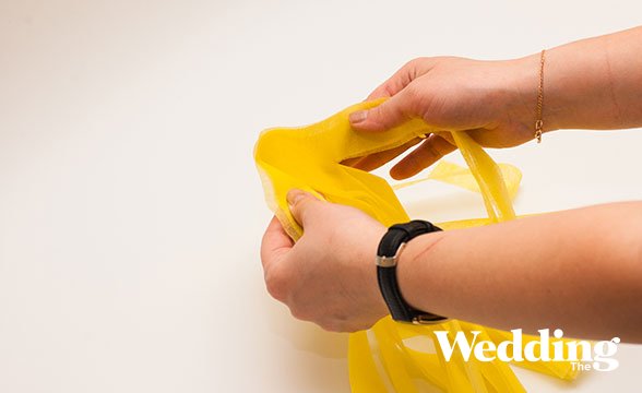 фотозона из бумажных гирлянд