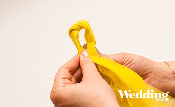 фотозона из бумажных гирлянд