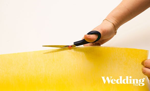 фотозона из бумажных гирлянд