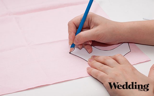 как сделать подушечку для колец с аппликацией, перевести шаблон на ткань