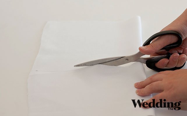 Как сделать подушечку для колец с якорем, вырезать подушку из ткани