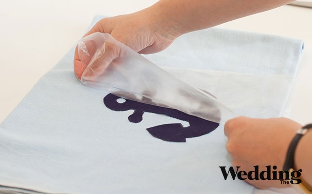 Как сделать подушечку для колец с якорем, соединяем детали подушечки