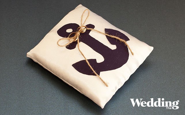 Как сделать подушечку для колец с якорем