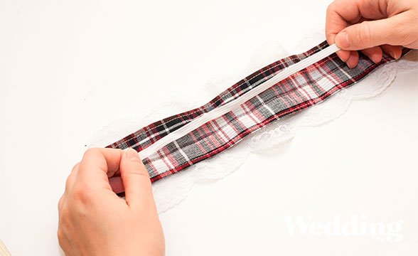 подвязка с именами молодоженов