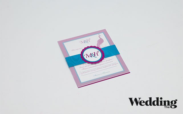 как сделать приглашение с инициалами молодоженов