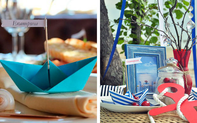 как сделать рассадочные карточки в виде кораблика