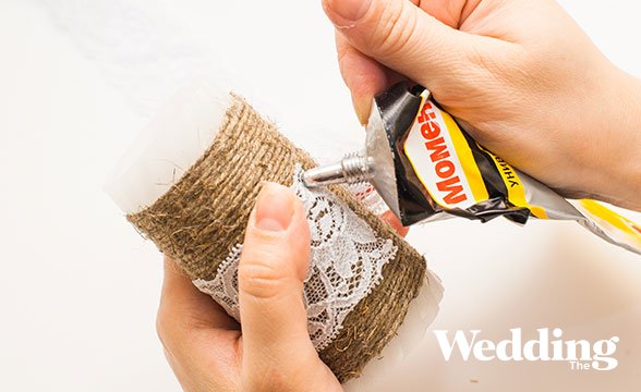 как украсить свечи в рустикальном стиле