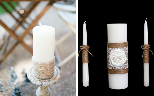 Как своими руками украсить свечи на свадьбу?