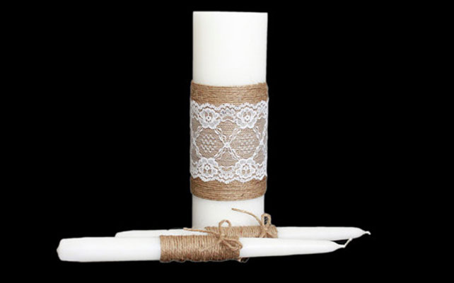 как украсить свечи в рустикальном стиле