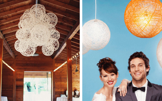 шар из ниток для декора свадьбы своими руками