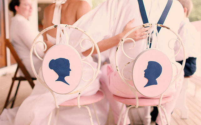 таблички на стулья молодоженов своими руками