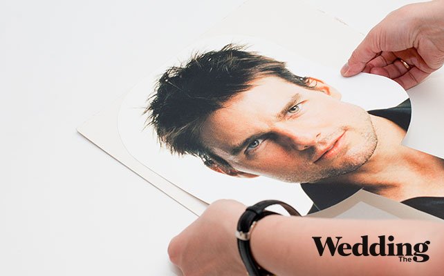 каждый шаблон наклеить на картон, Как сделать таблички с лицами для фотосессии