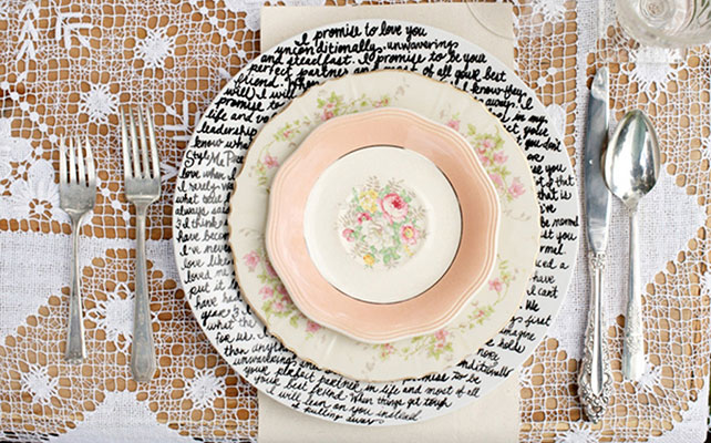 тарелка с буквами, расписная тарелка