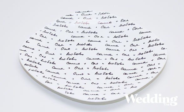 тарелка с буквами, расписная тарелка