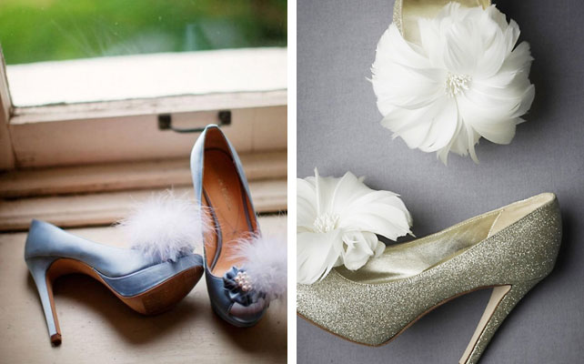 туфли с перьями