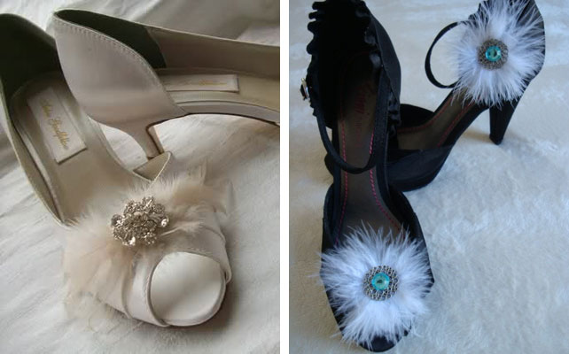 туфли с перьями
