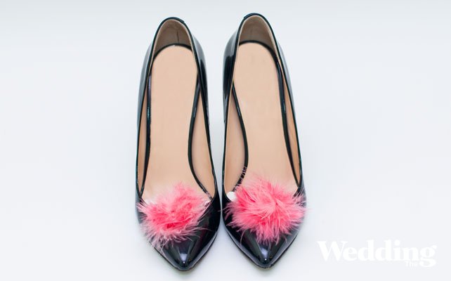 туфли с перьями