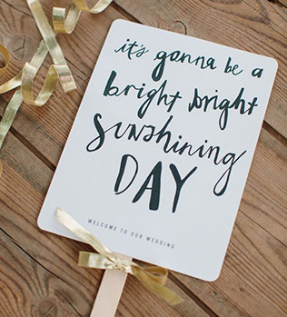 веер для гостей на свадьбу своими руками