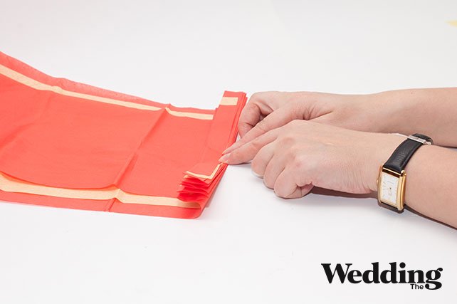 Как сделать украшение на торт, сложить гармошку