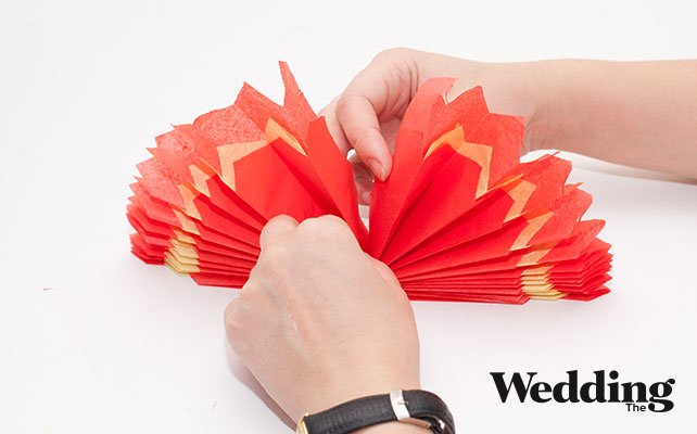 Как сделать украшение на торт, сделать веер из гармошки