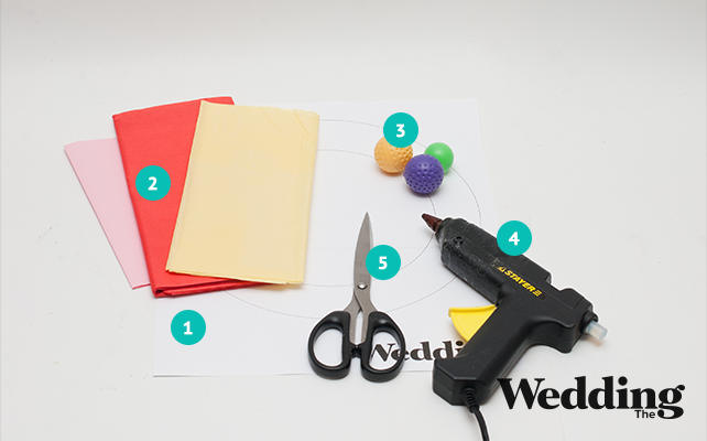 как сделать венок из бумажных шариков, материалы для изготовления