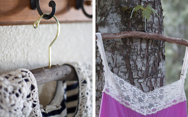 как сделать вешалку для платья из деревянной палки своими руками