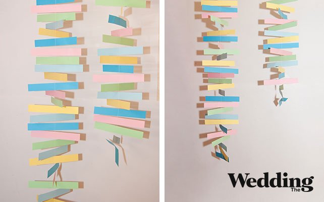 Украшение для зала за пару часов, гирлянда из бумажных полосок