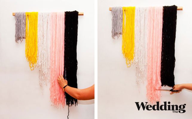 расчесать нитки руками и подравнять концы